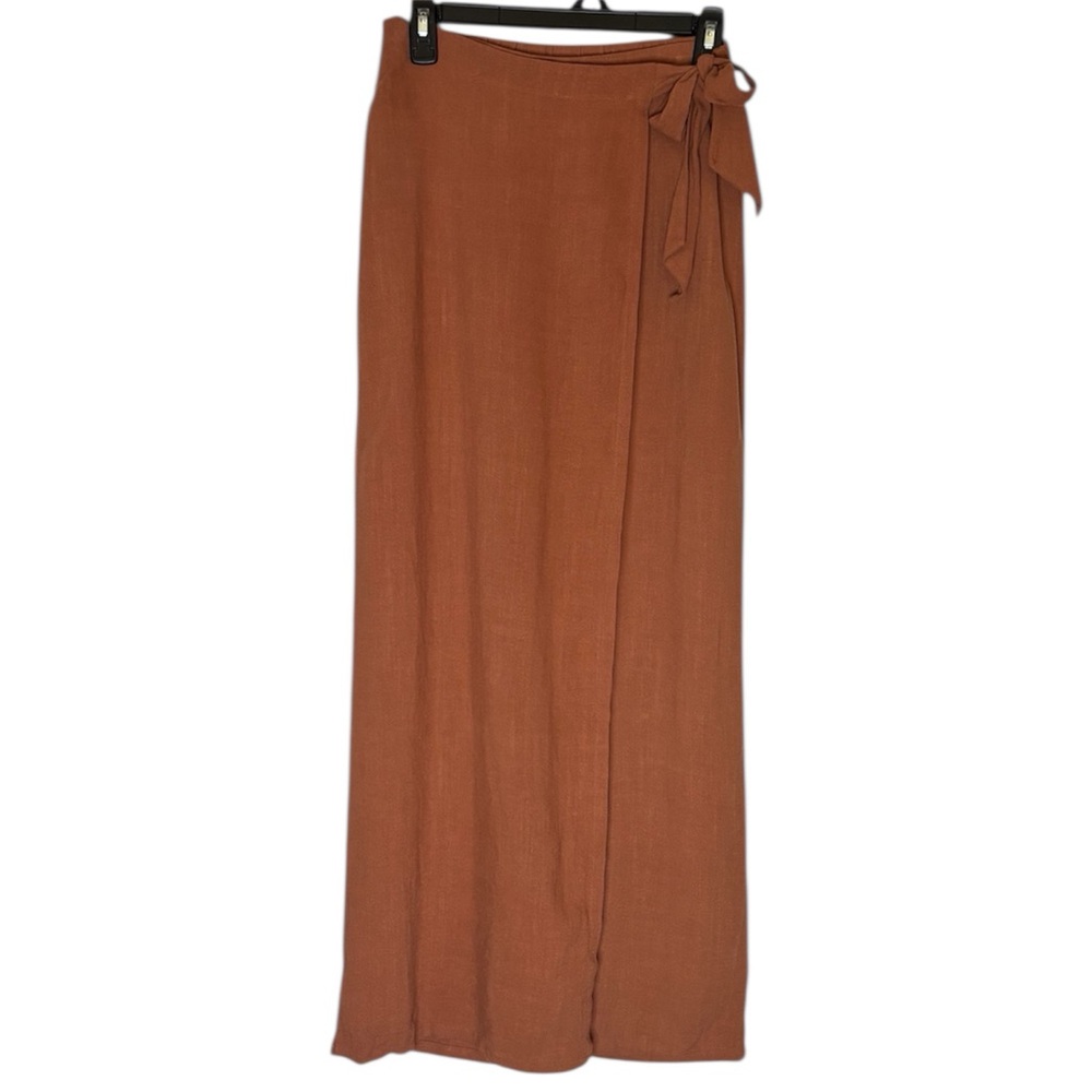 Rust Wrap Pants with Side Tie